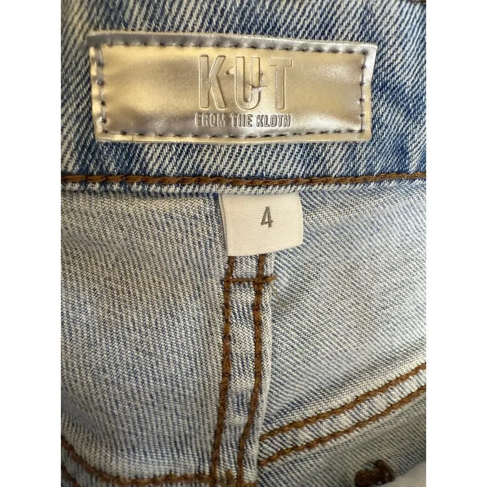 KUT FROM THE KLOTH Women's Jane High Rise Denim/Jean Long Short Blue Size 4